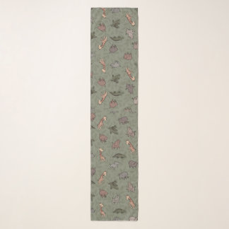 Safari Animals (Elephant, Giraffe, Croc & Rhino) Scarf