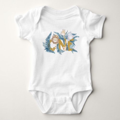 Safari Animals Exotic ONE Baby Bodysuit