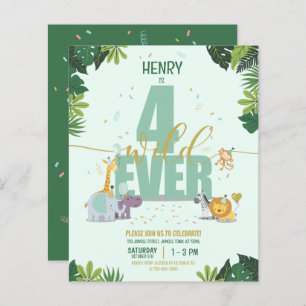 Safari Animals Four Ever Wild Budget Birthday