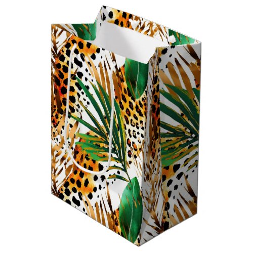 Safari Animals Fur Print Patterns Wildlife Jungle Medium Gift Bag