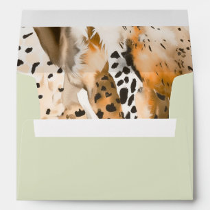 Safari Animals Fur Prints Africa Wildlife Patterns Envelope
