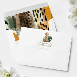 Safari Animals Fur Prints Africa Wildlife Patterns Envelope<br><div class="desc">Seeking a special and attention-grabbing envelope that showcases the beauty of Africa's amazing wildlife and matches your party decor (green palm leaves, brown balloons, and gold touches)? Look no further! Inside, you'll find a creative watercolor pattern inspired by the fur of the savanna's most famous animals - from the stunning...</div>