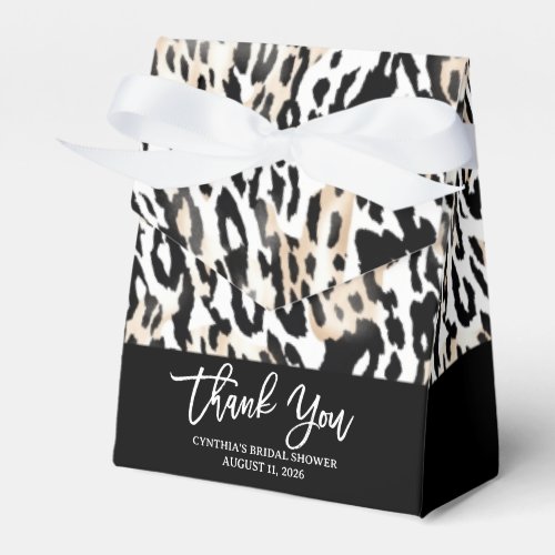 Safari Animals Fur Prints Patterns Black  White Favor Boxes