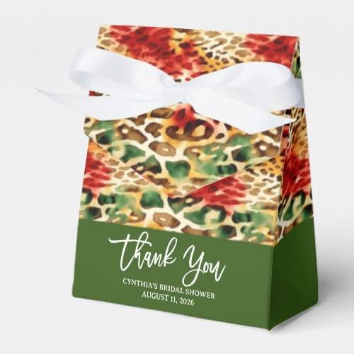 Safari Animals Fur Prints Patterns Colorful Favor Boxes