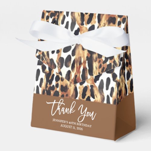 Safari Animals Fur Prints Patterns Gold and Black Favor Boxes