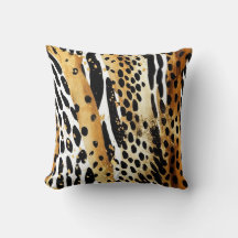 Safari Animals' Fur Prints Patterns Gold and Black