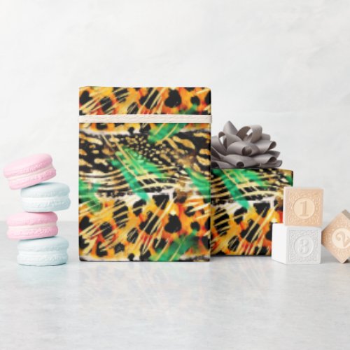 Safari Animals Fur Prints Patterns Gorgeous Wild Wrapping Paper