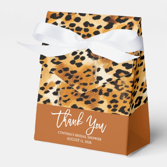 Safari Animals' Fur Prints Patterns Leopard Spots Favor Boxes (Front Side)