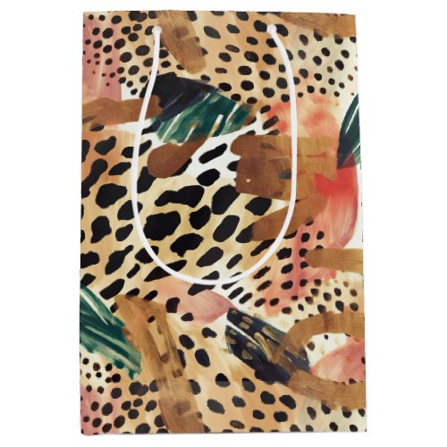 Safari Animals Fur Prints Patterns Savannah Boho Medium Gift Bag