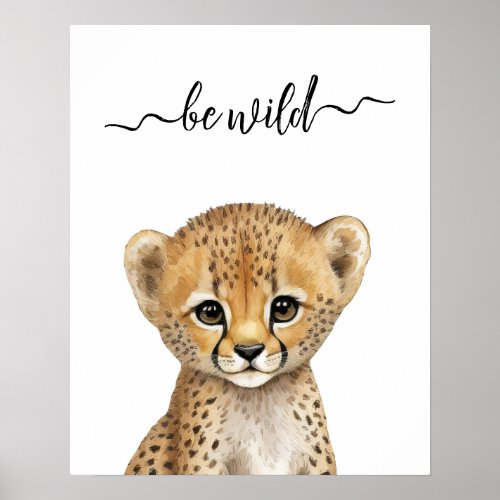 Safari animals Gender neutral quote nursery Poster