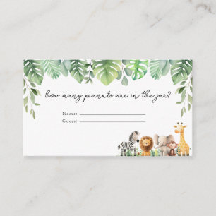 Safari Animals Guess How Many Card