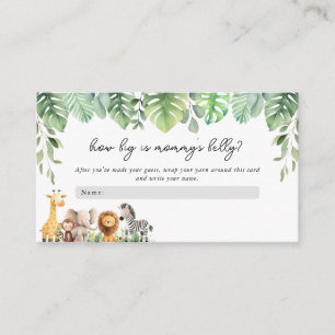 Safari Animals How Big is Mommy's Belly Card
