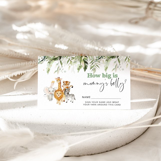 Safari animals how big is mommy's belly card (Creator Uploaded)