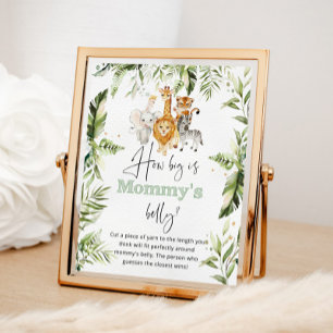 Safari animals how big is mommy's belly game poster