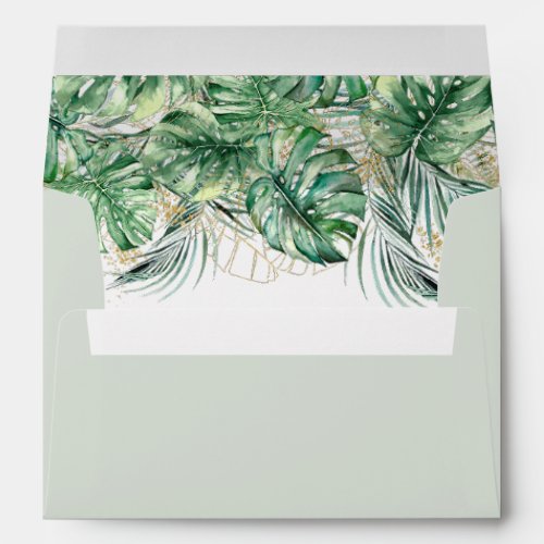 Safari Animals jungle leaves Baby Shower  Envelope