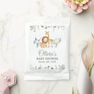 Safari Animals, Jungle, Wild Animals, Baby Shower Hot Chocolate Drink Mix