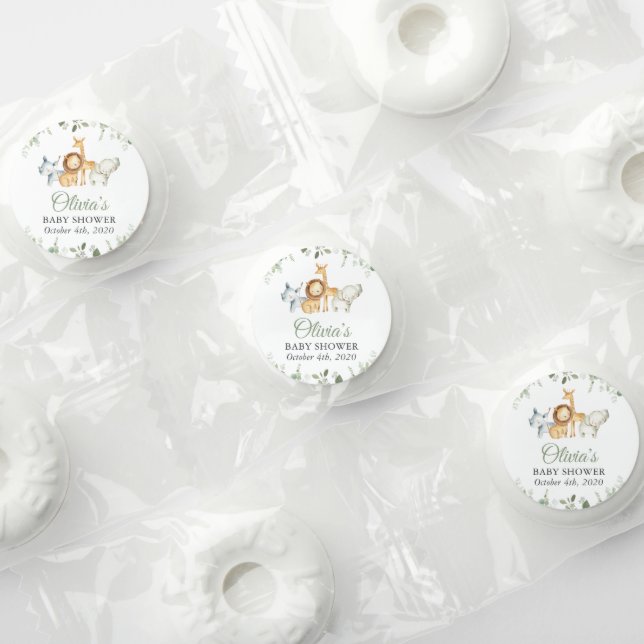 Safari Animals, Jungle, Wild Animals, Baby Shower Life Saver® Mints (Assorted)