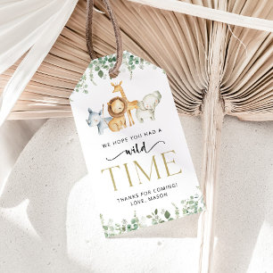 Safari Animals, Jungle, Wild One, First Birthday Gift Tags