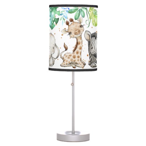 Safari Animals Kids Bedroom Table Lamp