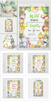 Safari Animals Kids Birthday Party Supplies