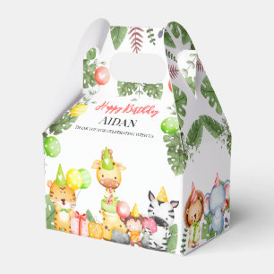 Safari Animals Kids Party Favor Boxes