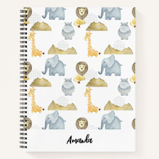 Safari animals notebook
