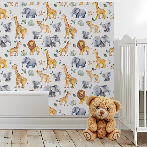 Safari Animals Nursery Childs room Wallpaper