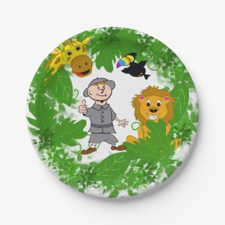 Safari Animals Paper Plate