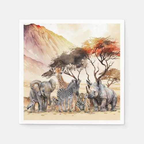 Safari Animals Party Napkins