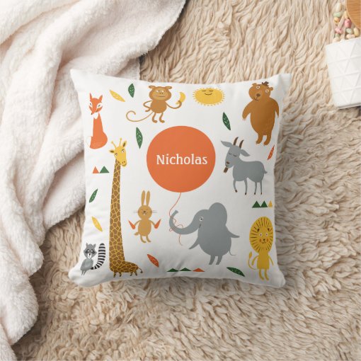 Safari Animals Pillow Zazzle