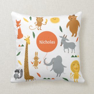 Safari Animals Pillow