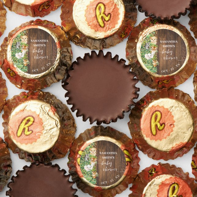 Safari Animals Rustic Baby Shower Reese's Peanut Butter Cups (Assorted)
