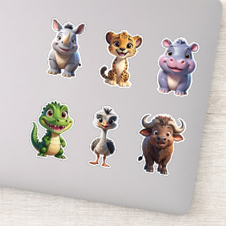 Safari Animals Set -2 Kids Stickers 
