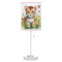 Safari Animals Tiger Personalized Baby Nursery  Table Lamp
