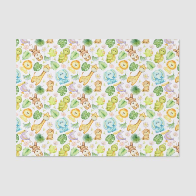 Safari Animals Tissue Paper (Front)