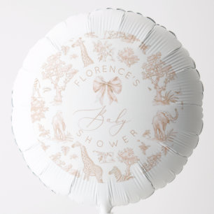 Safari animals Toile de Jouy Baby shower Boho Balloon