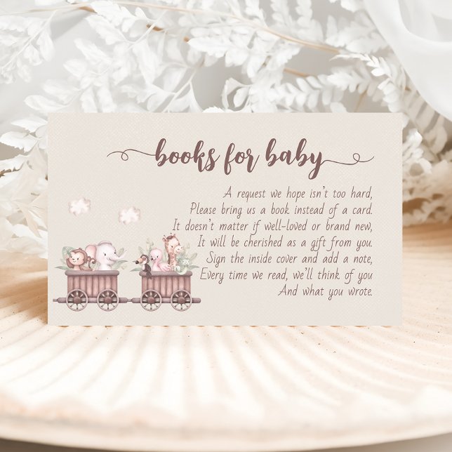 Safari Animals Train Baby Shower Book Enclosure Ca (Creator Uploaded)