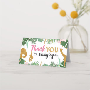 Safari Animals Treat Bag Topper Goodie Tag Gold