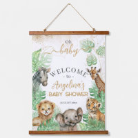 Safari animals Tropical greenery Baby Shower