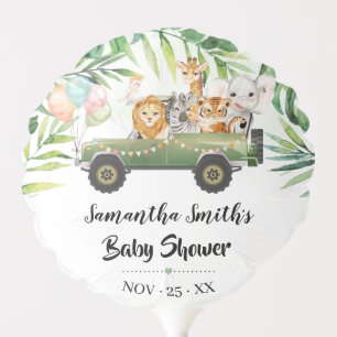 Safari Animals Tropical Jungle Baby Shower Balloon