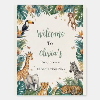 Safari Animals | Tropical Jungle Baby Shower Foam Board