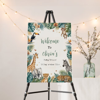 Safari Animals | Tropical Jungle Baby Shower Foam Board