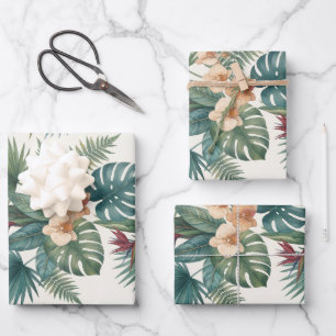 Safari Animals   Tropical Jungle  Wrapping Paper Sheets