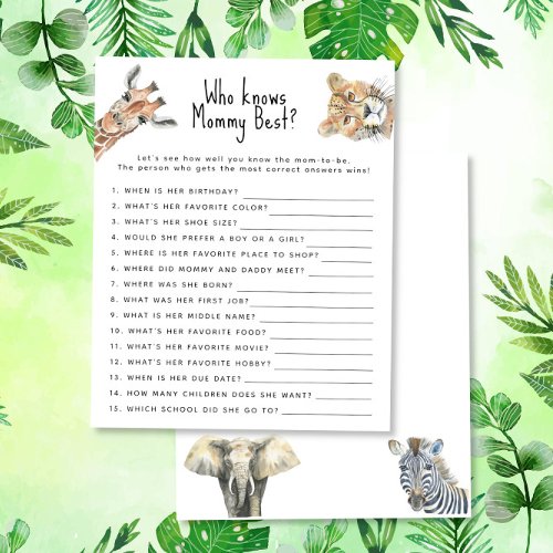 Safari animals _ Who knows mommy best