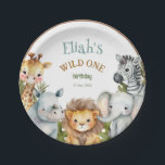 Safari Animals Wild One 1st Birthday Paper Plates<br><div class="desc">Cute paper plates featuring wild safari animals,  perfect for your wild one's birthday celebration.</div>