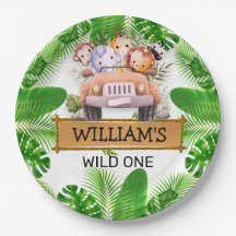 Safari Animals Wild One Birthday