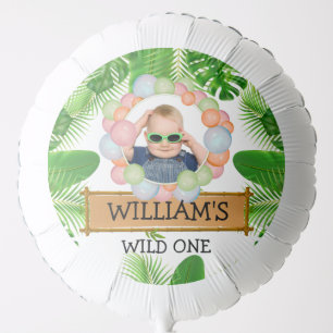 Safari Animals Wild One Birthday PHOTO Balloon