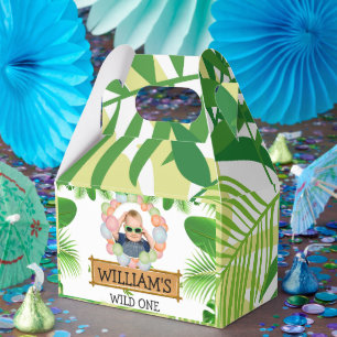 Safari Animals Wild One Birthday PHOTO Favor Boxes