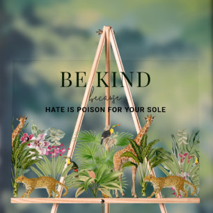 Safari Animals with Inspirational quote Acrylic Sign