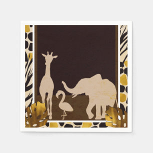 Safari Animals Zoo Birthday Party Napkins